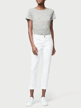 FRAME Le Garçon Mid-Rise Straight Leg Jeans in Blanc — Size 25 NWT